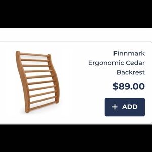 Ergonomic Wood Backrest for Sauna